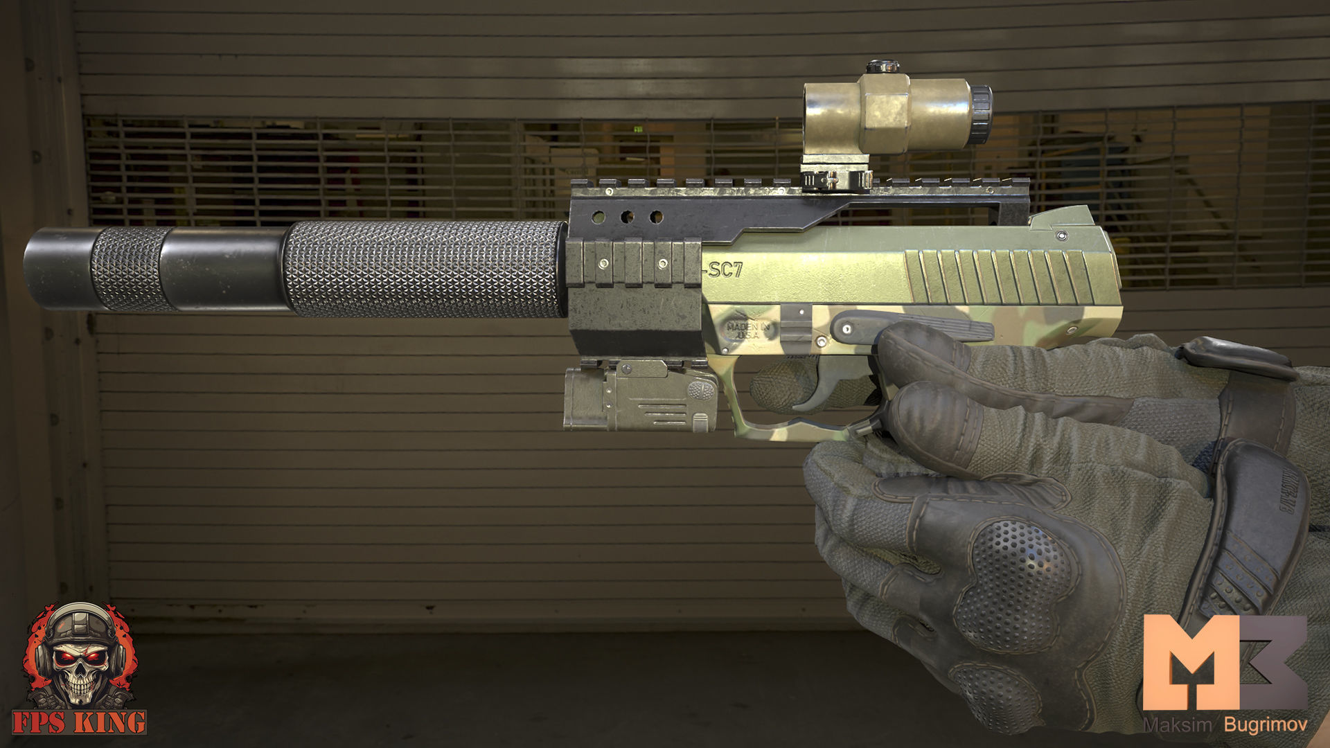 FPS ANIMATIONS SINGLE PISTOL Low-poly 3D model_6