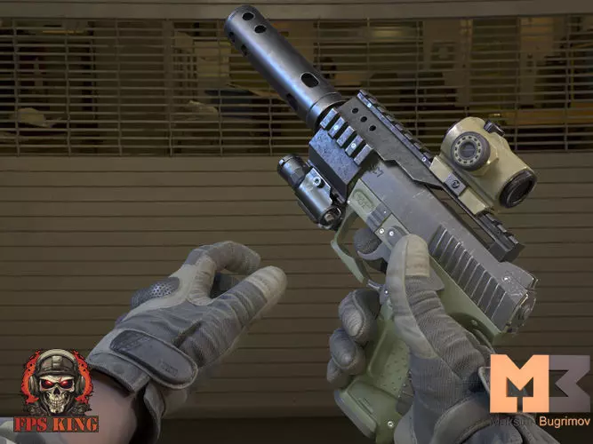 FPS ANIMATIONS SINGLE PISTOL Low-poly 3D model_0