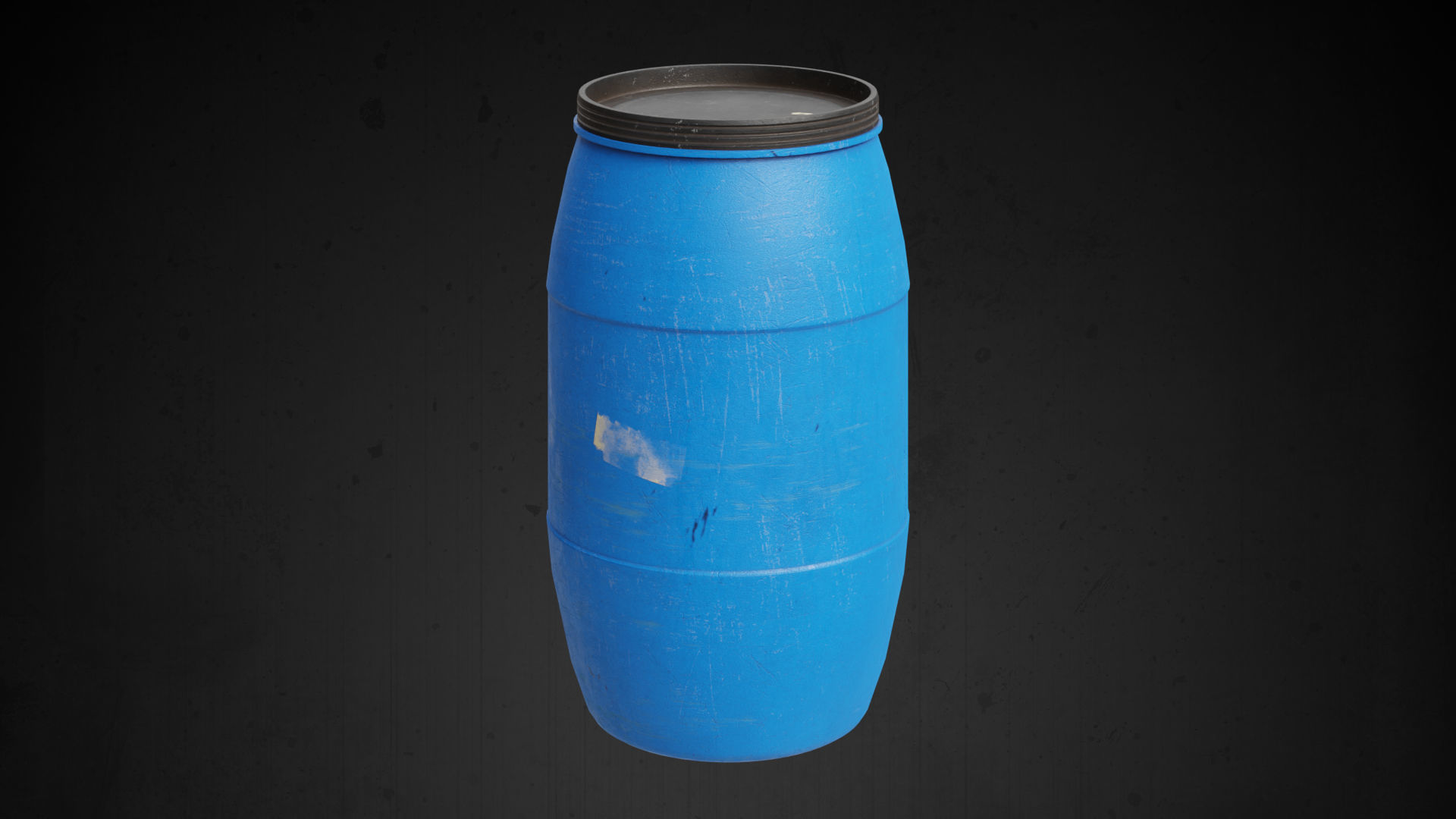 Plastic Drum Game-Ready Low-poly 3D model_2