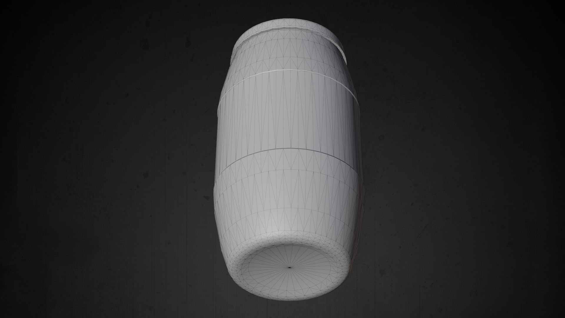 Plastic Drum Game-Ready Low-poly 3D model_9