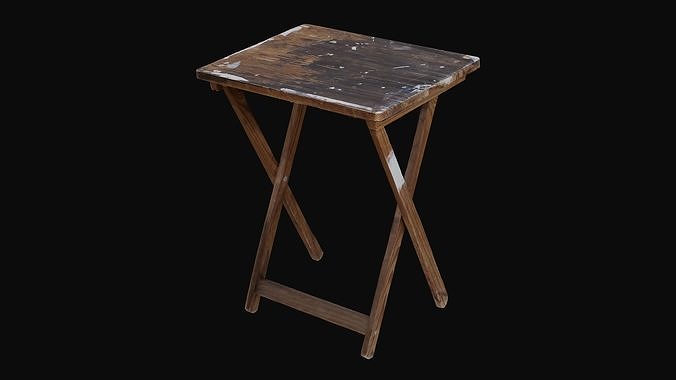 Wooden Table 01 - HeraScans Low-poly 3D model
