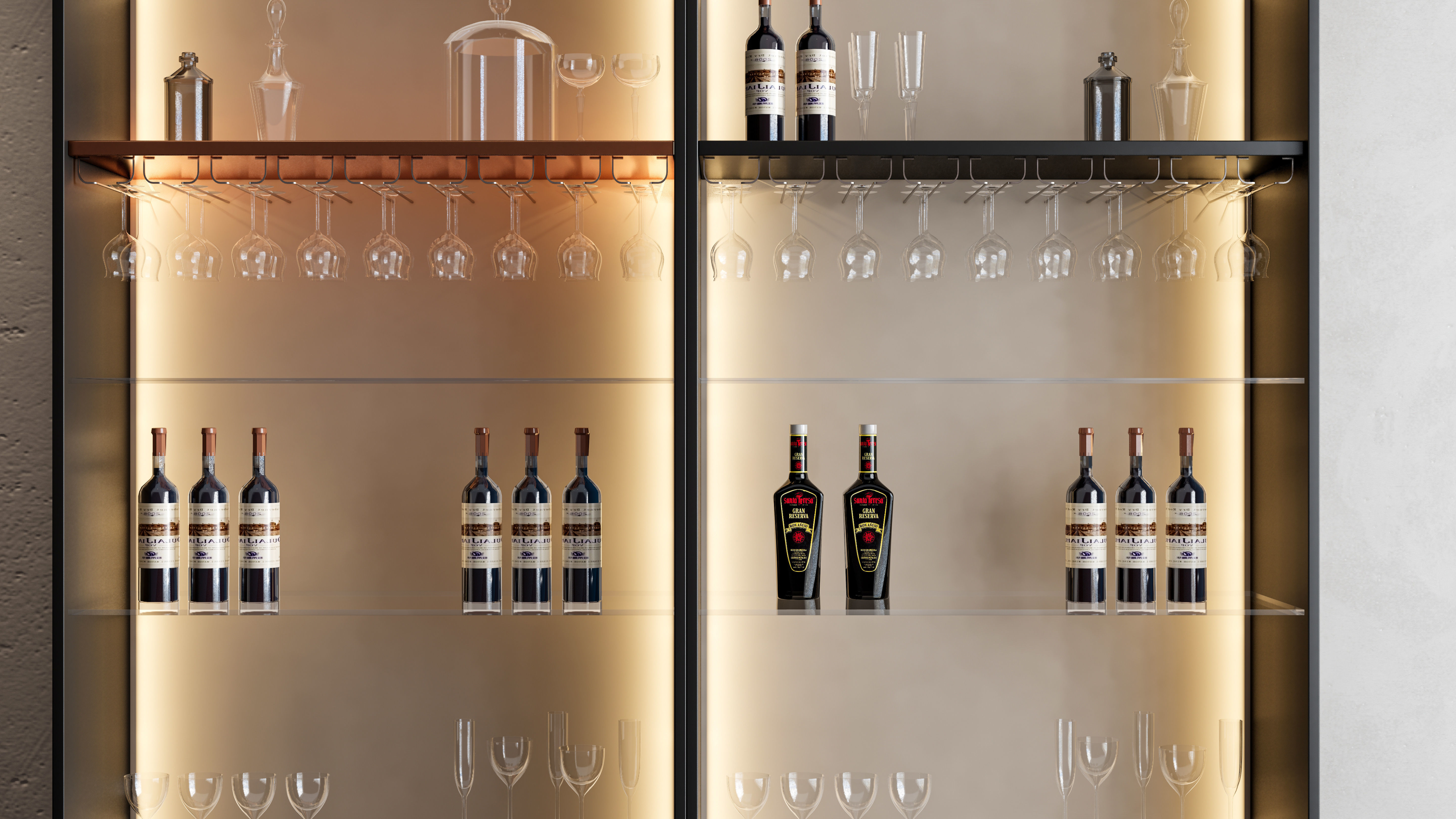 Wine cabinet Rack Cellar 3D model_8