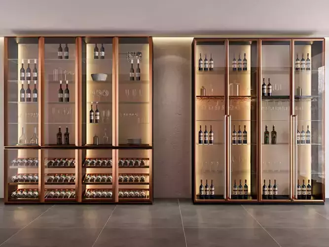 Wine cabinet Rack Cellar 3D model