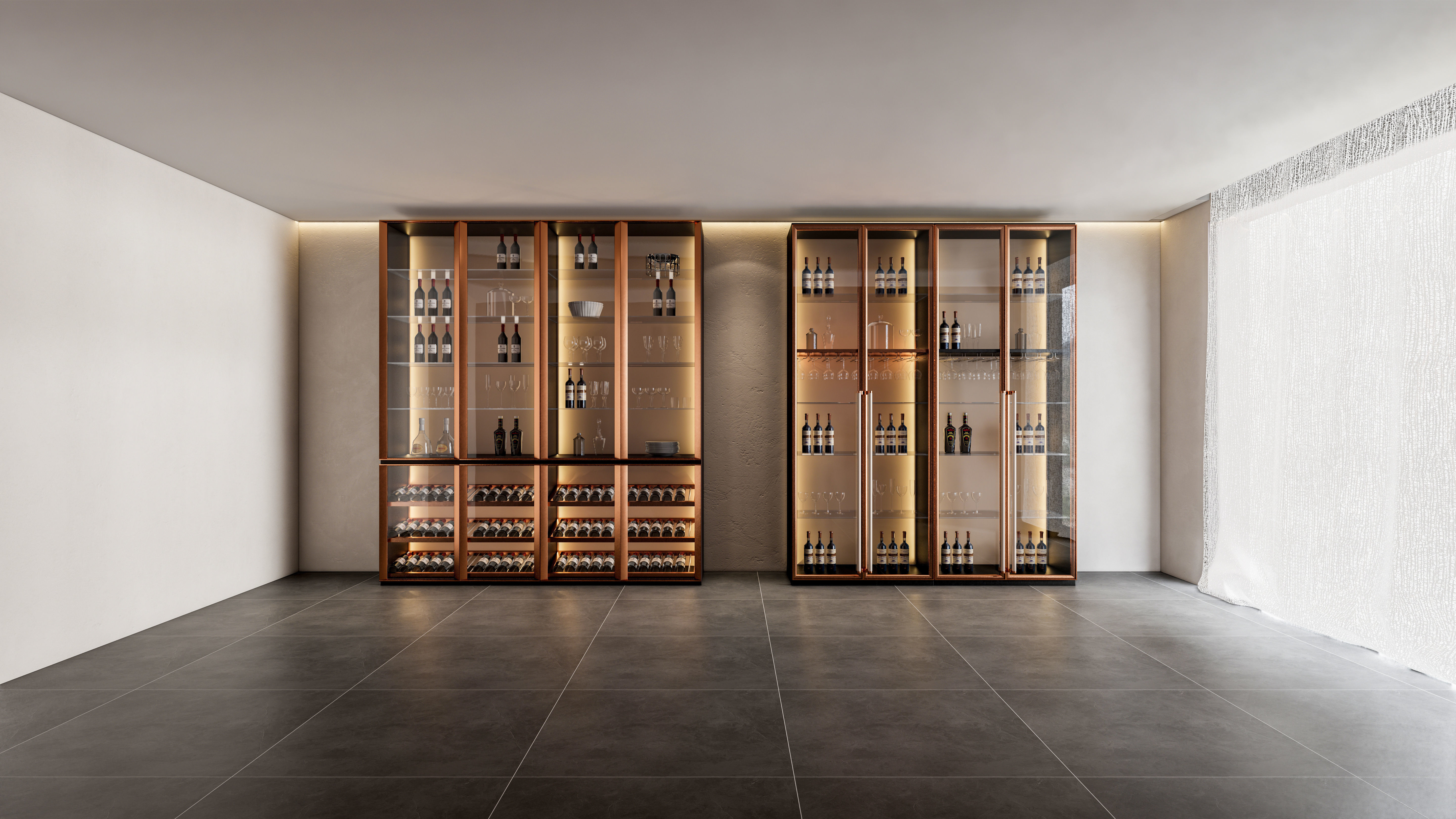 Wine cabinet Rack Cellar 3D model_17