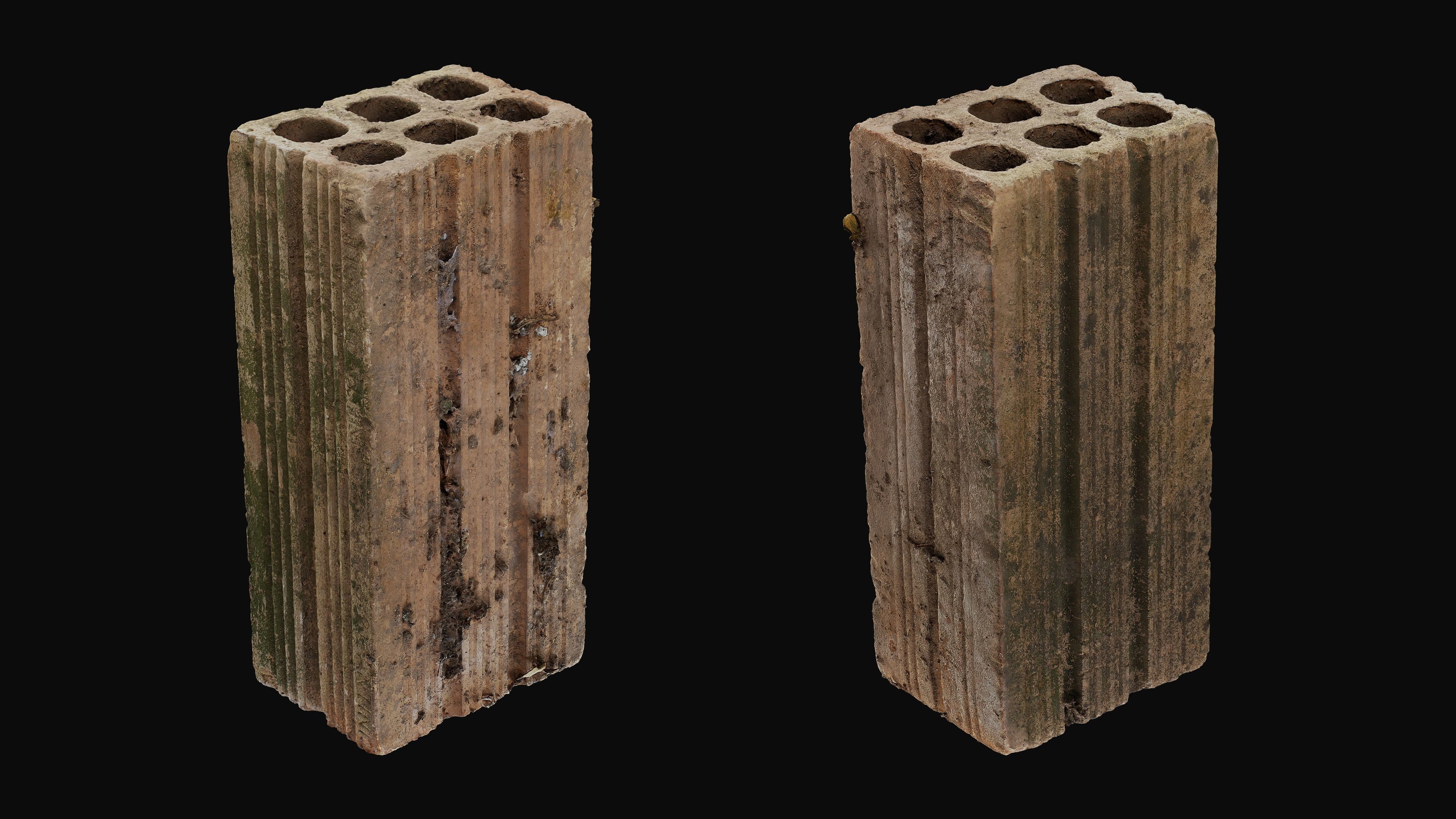 Brick Dirt 01 - HeraScans Free low-poly 3D model_1