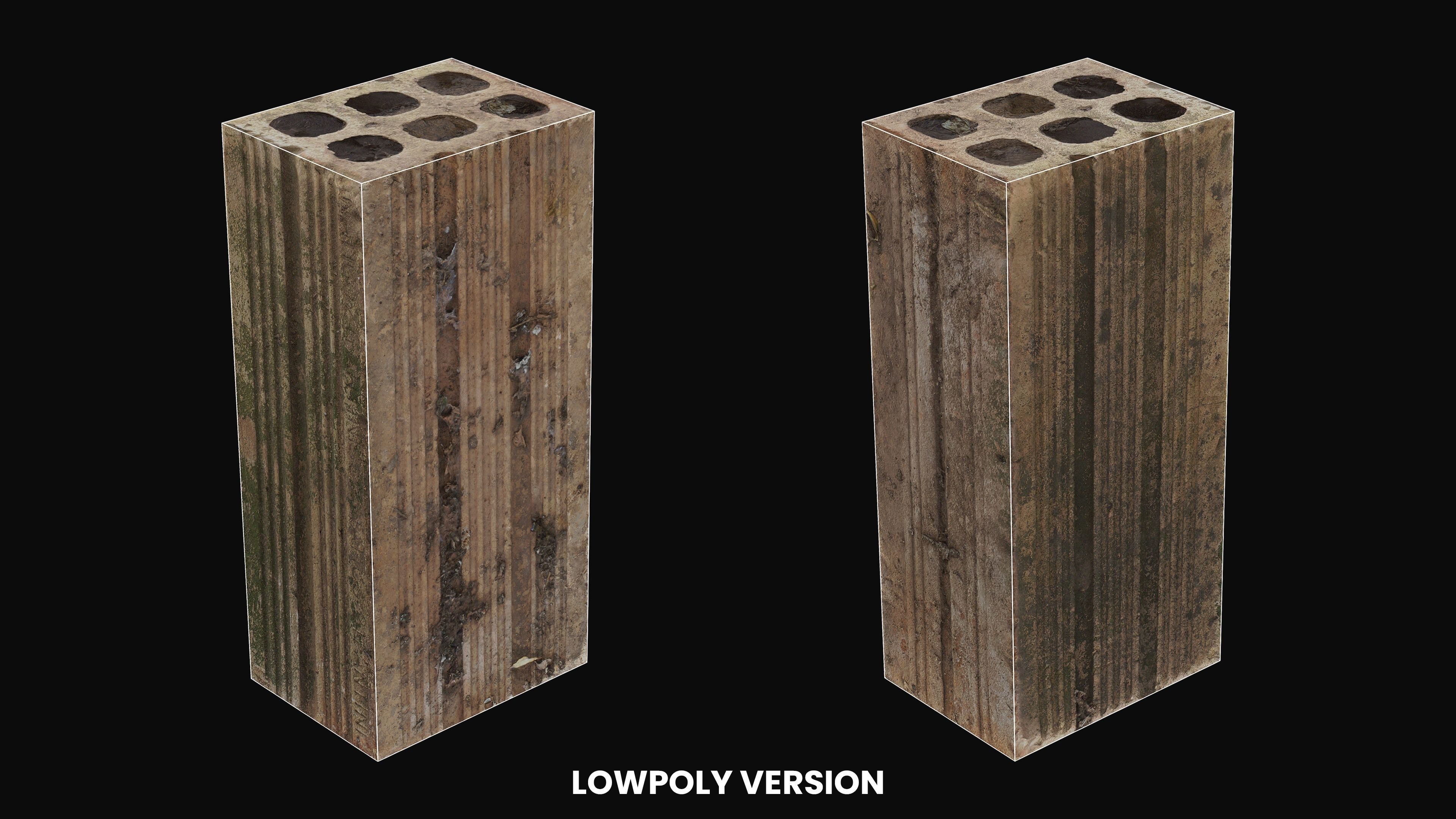 Brick Dirt 01 - HeraScans Free low-poly 3D model_2