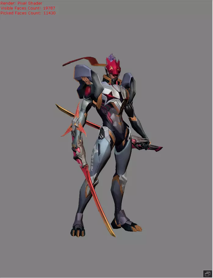 Saber Iron Hound Skin Low-poly 3D model