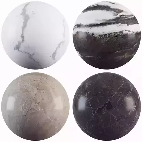 Marble 25  - Nill White - Panda - gray and cream marble