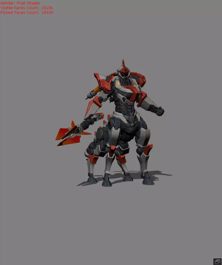 Hylos Iron Steed Skin Low-poly 3D model