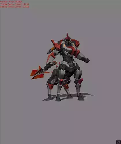Hylos Iron Steed Skin Low-poly 3D model