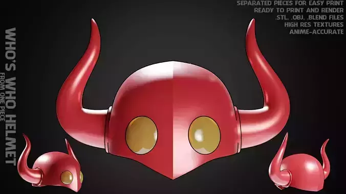 One Piece Who s Who Helmet  3D print model