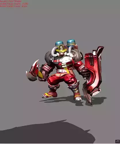 johnson Fire Chief Skin Low-poly 3D model