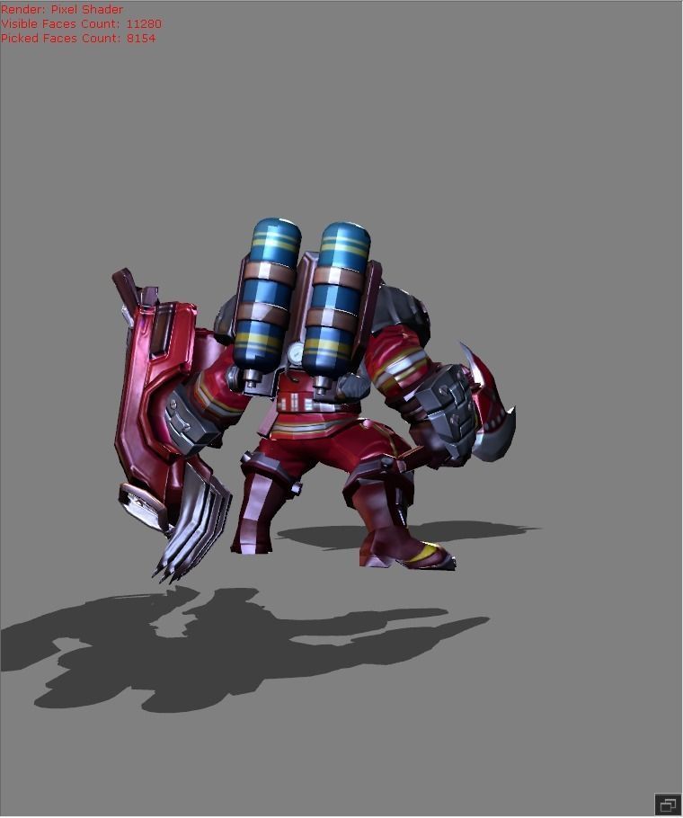 johnson Fire Chief Skin Low-poly 3D model_3