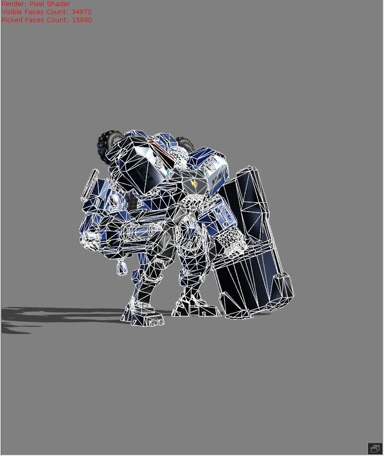 Johnson SABER Automata Skin Low-poly 3D model_5