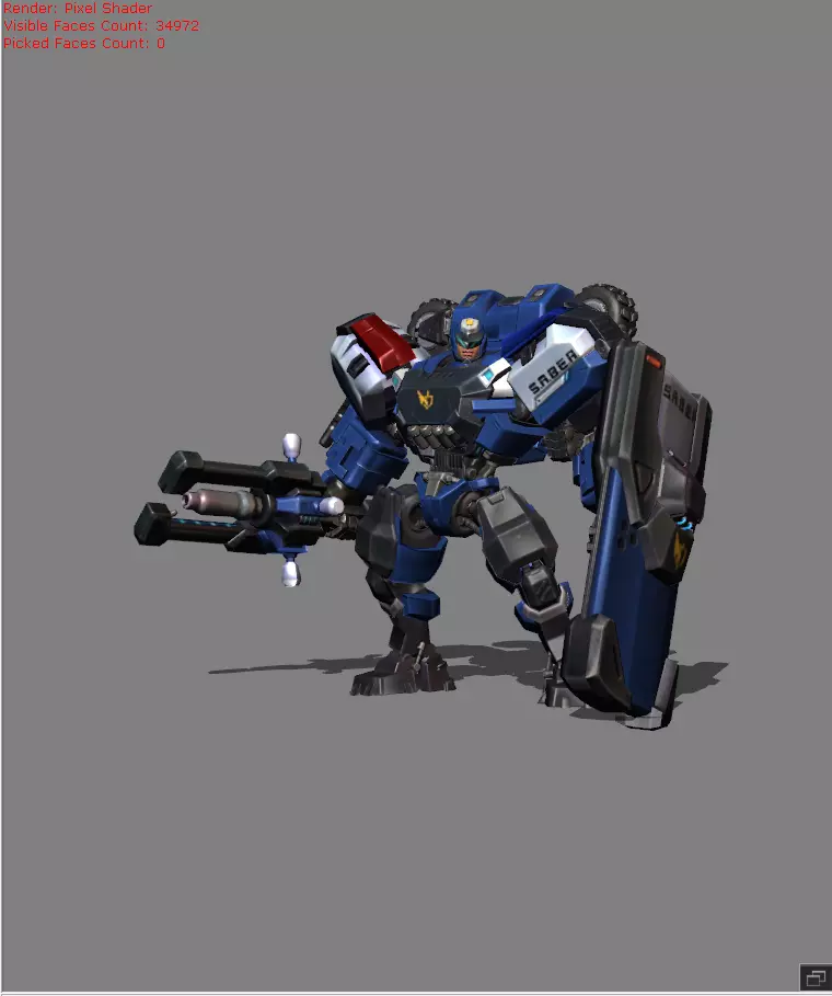 Johnson SABER Automata Skin Low-poly 3D model_0