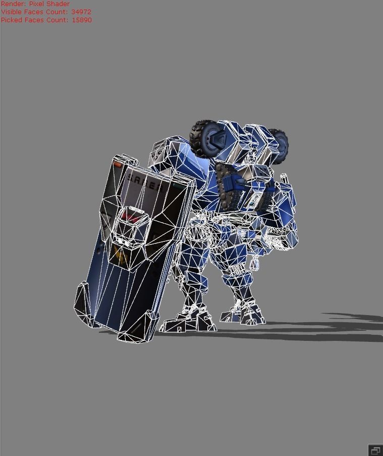 Johnson SABER Automata Skin Low-poly 3D model_6