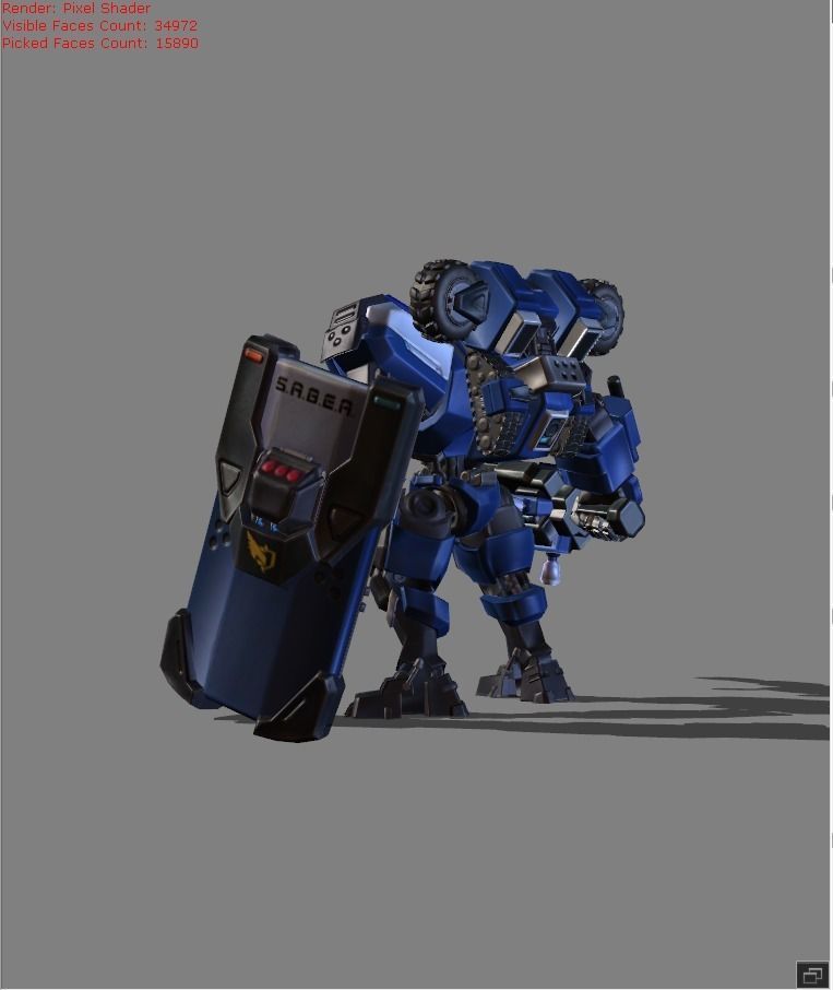 Johnson SABER Automata Skin Low-poly 3D model_2