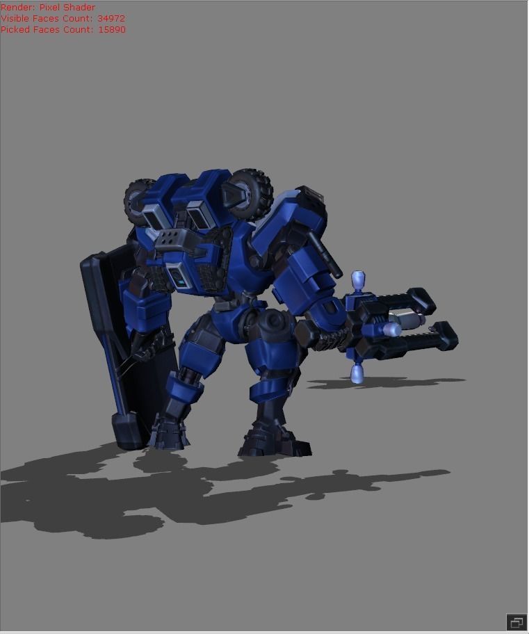 Johnson SABER Automata Skin Low-poly 3D model_3