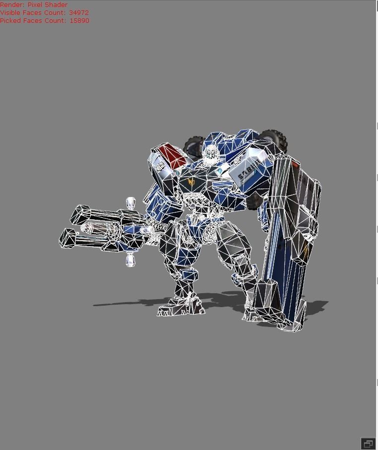 Johnson SABER Automata Skin Low-poly 3D model_4