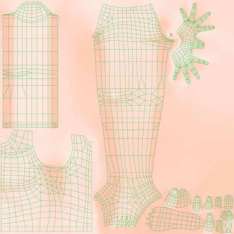 Anime Male Base Model V1 Low-poly 3D model_10