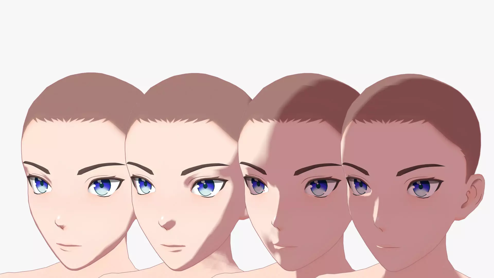 Anime Male Base Model V1 Low-poly 3D model_0