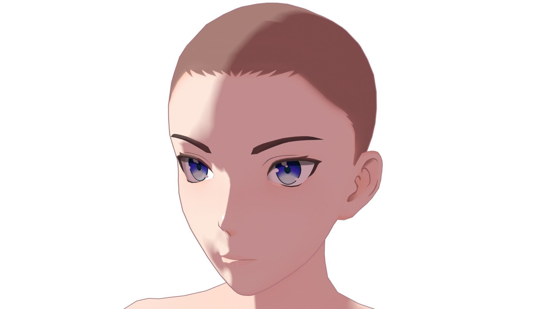 Anime Male Base Model V1 Low-poly 3D model_25