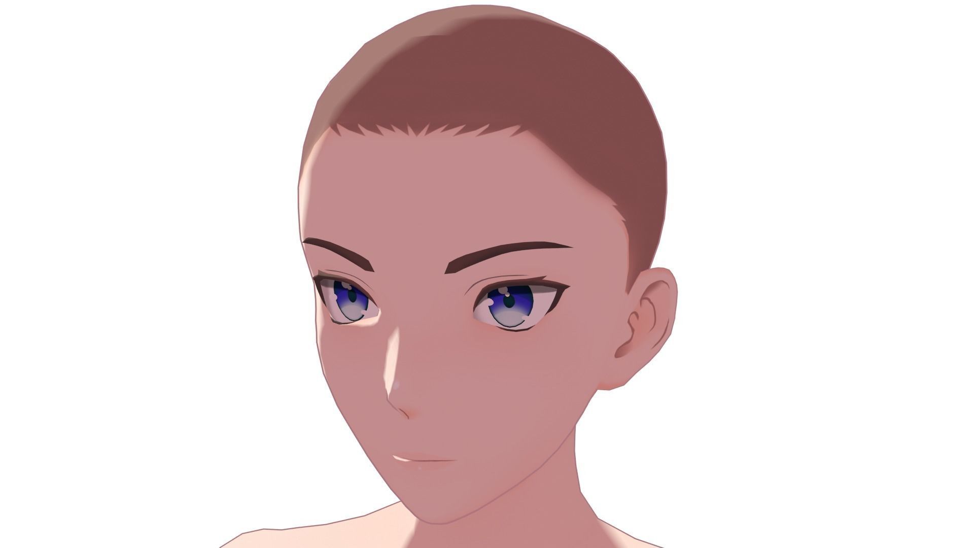 Anime Male Base Model V1 Low-poly 3D model_26