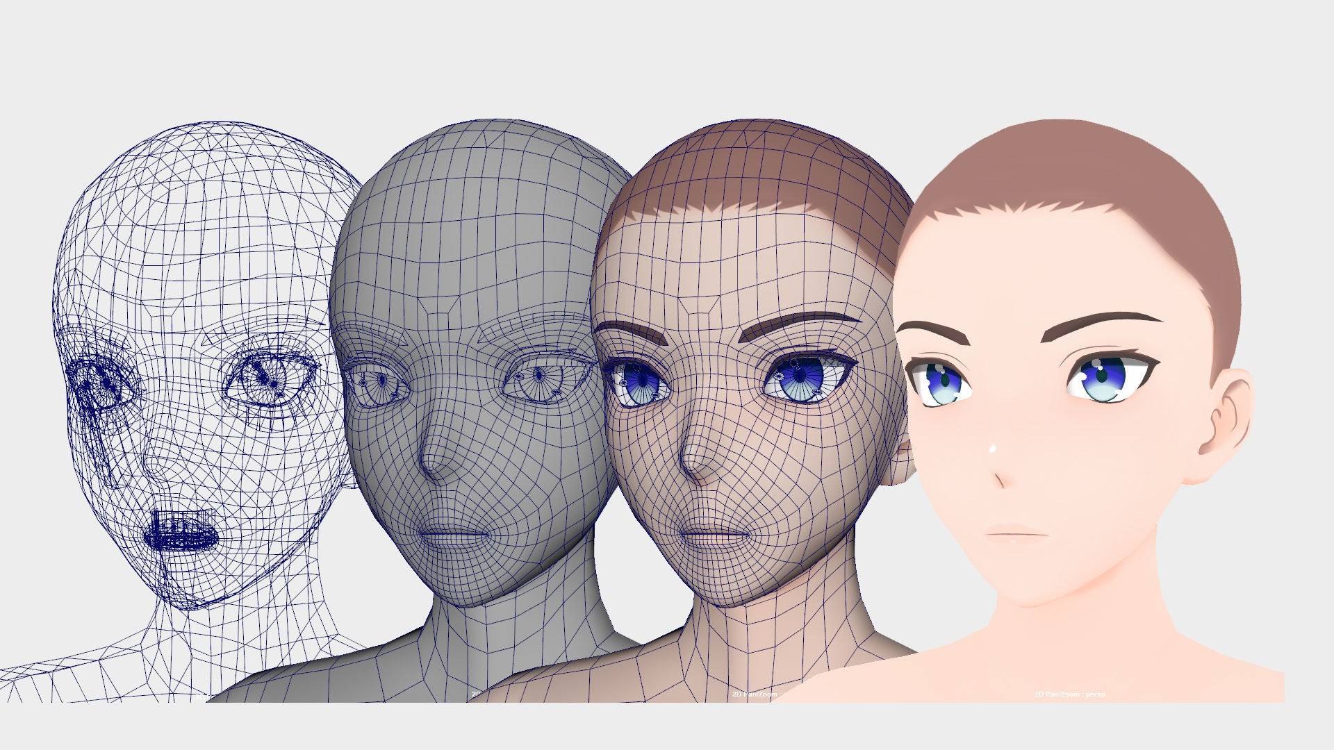 Anime Male Base Model V1 Low-poly 3D model_2