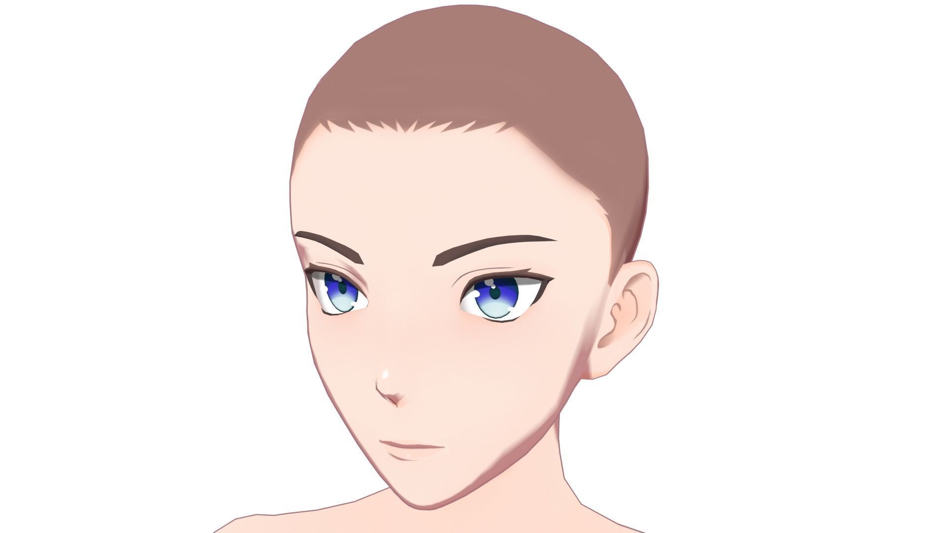Anime Male Base Model V1 Low-poly 3D model_23