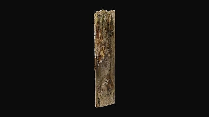 Old Wood Plank 01 - HeraScans Low-poly 3D model