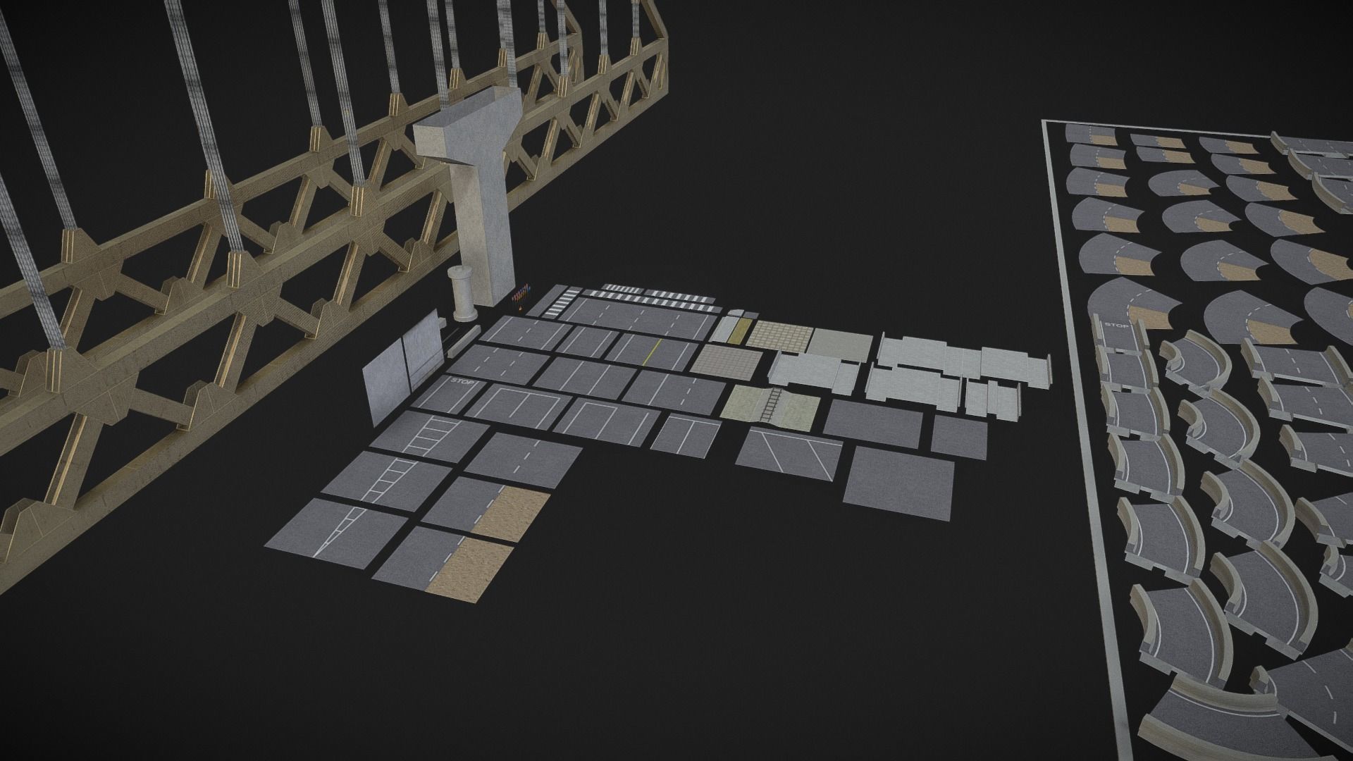 modular kit city builder starter kit Free low-poly 3D model_1