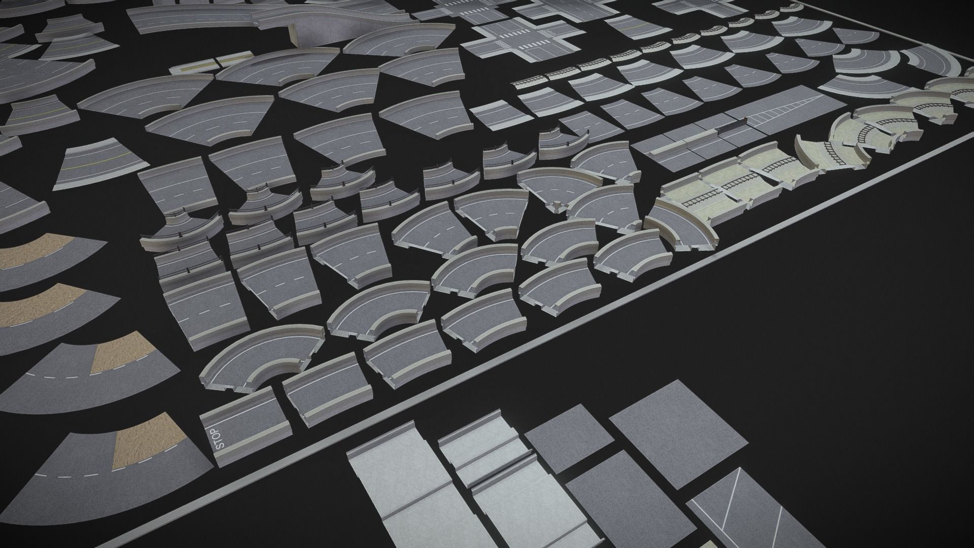 modular kit city builder starter kit Free low-poly 3D model_13