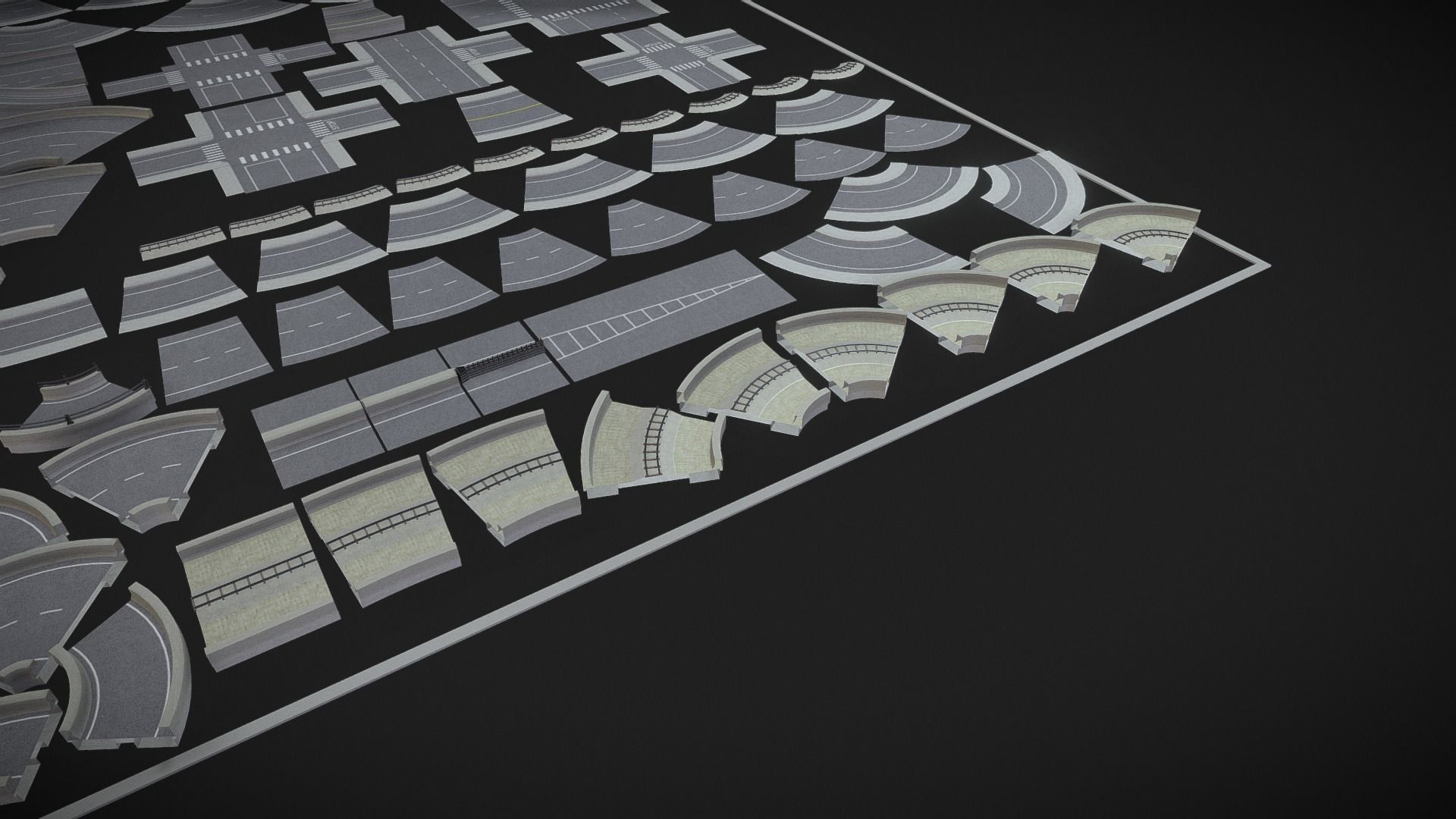 modular kit city builder starter kit Free low-poly 3D model_14
