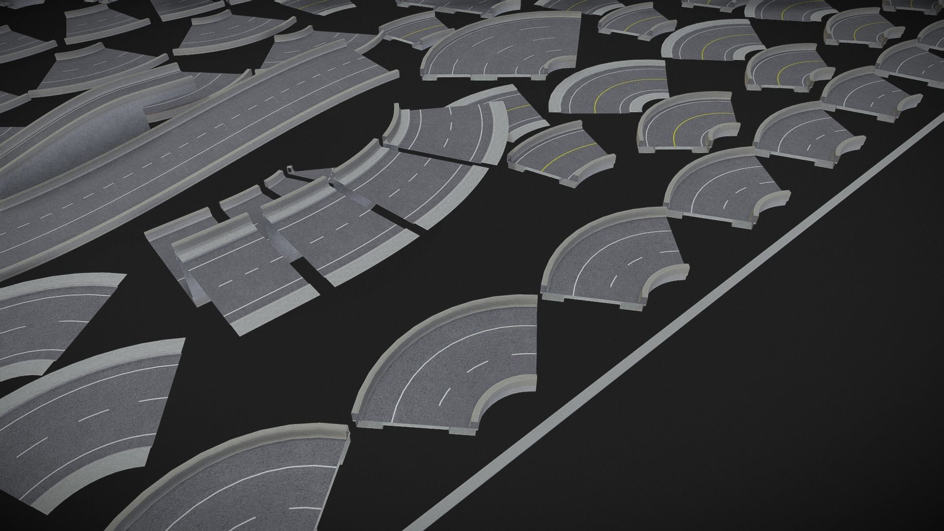 modular kit city builder starter kit Free low-poly 3D model_10