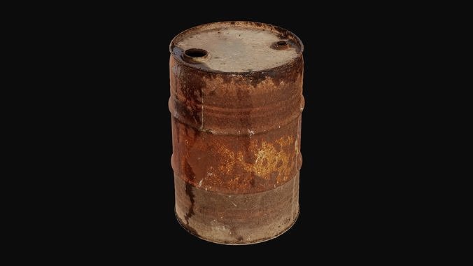 Barrel Rust Metal 02 - HeraScans Low-poly 3D model