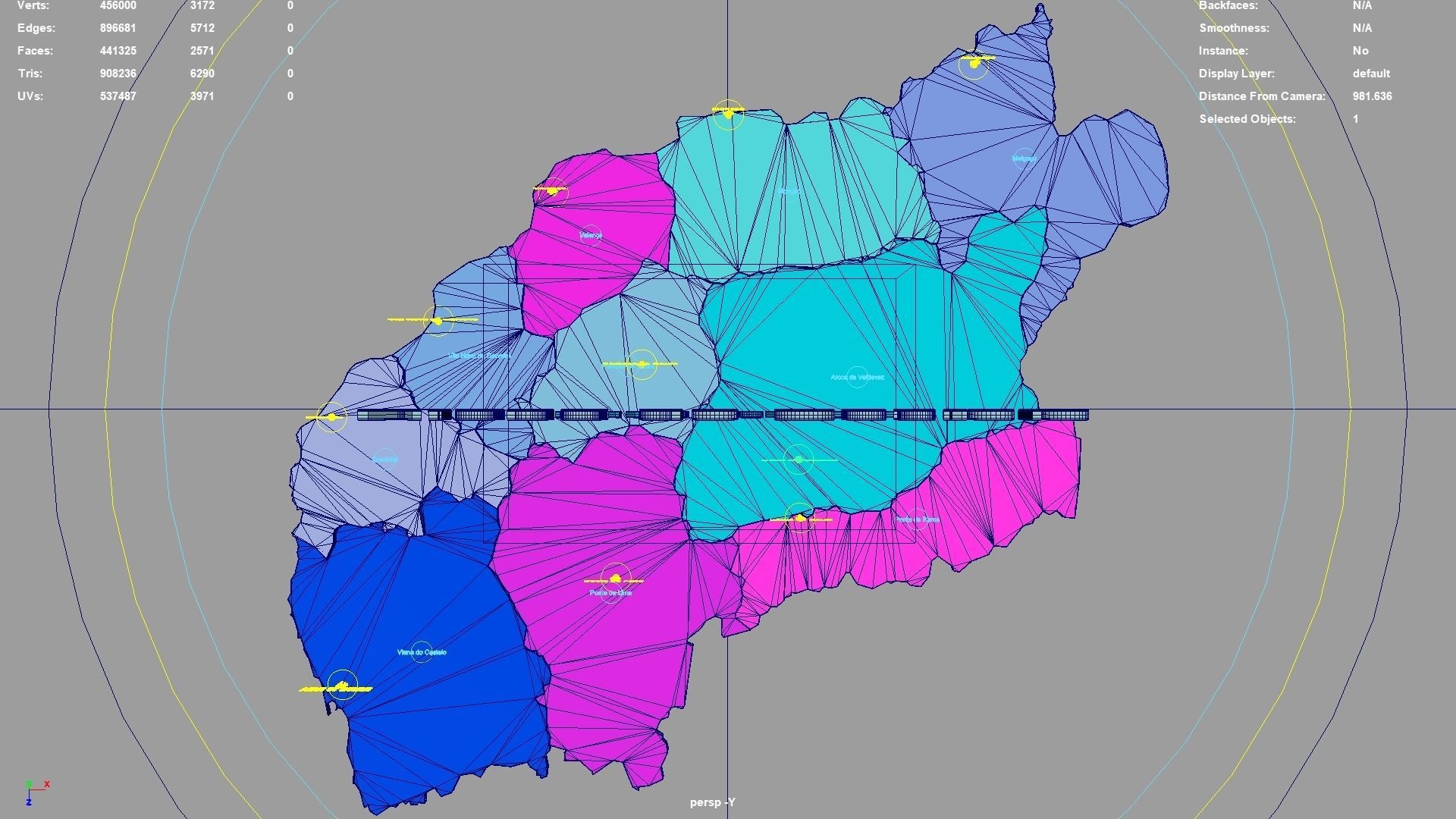 Viana do Castelo  Portugal map region geography political 3D model_4