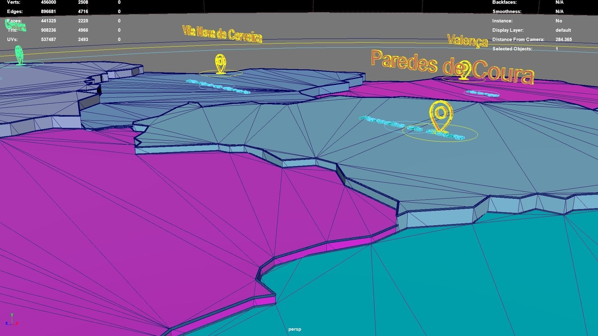 Viana do Castelo  Portugal map region geography political 3D model_8