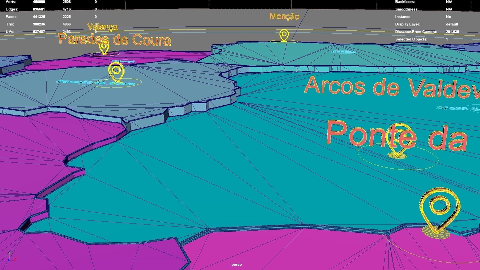 Viana do Castelo  Portugal map region geography political 3D model_6