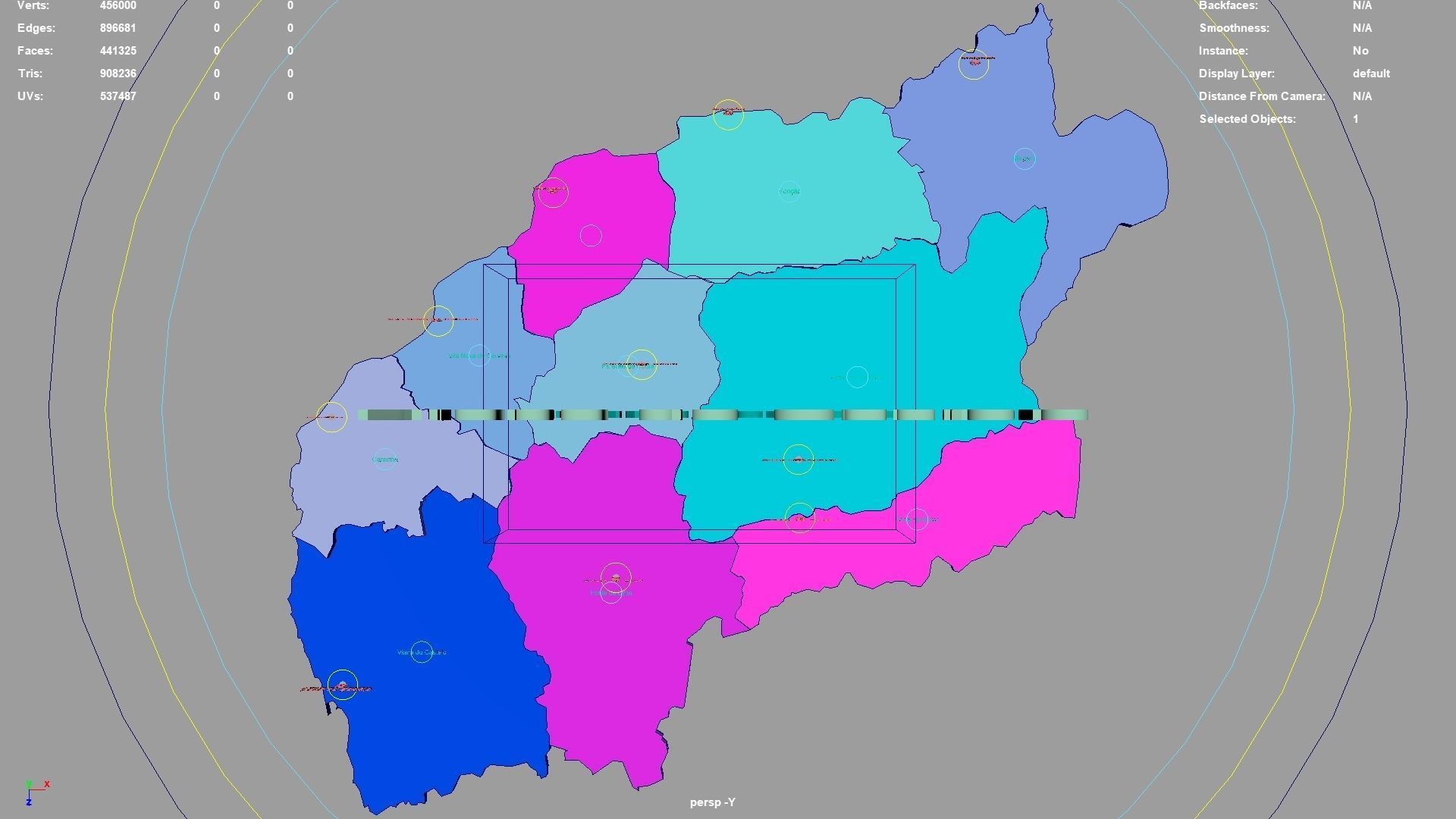Viana do Castelo  Portugal map region geography political 3D model_1