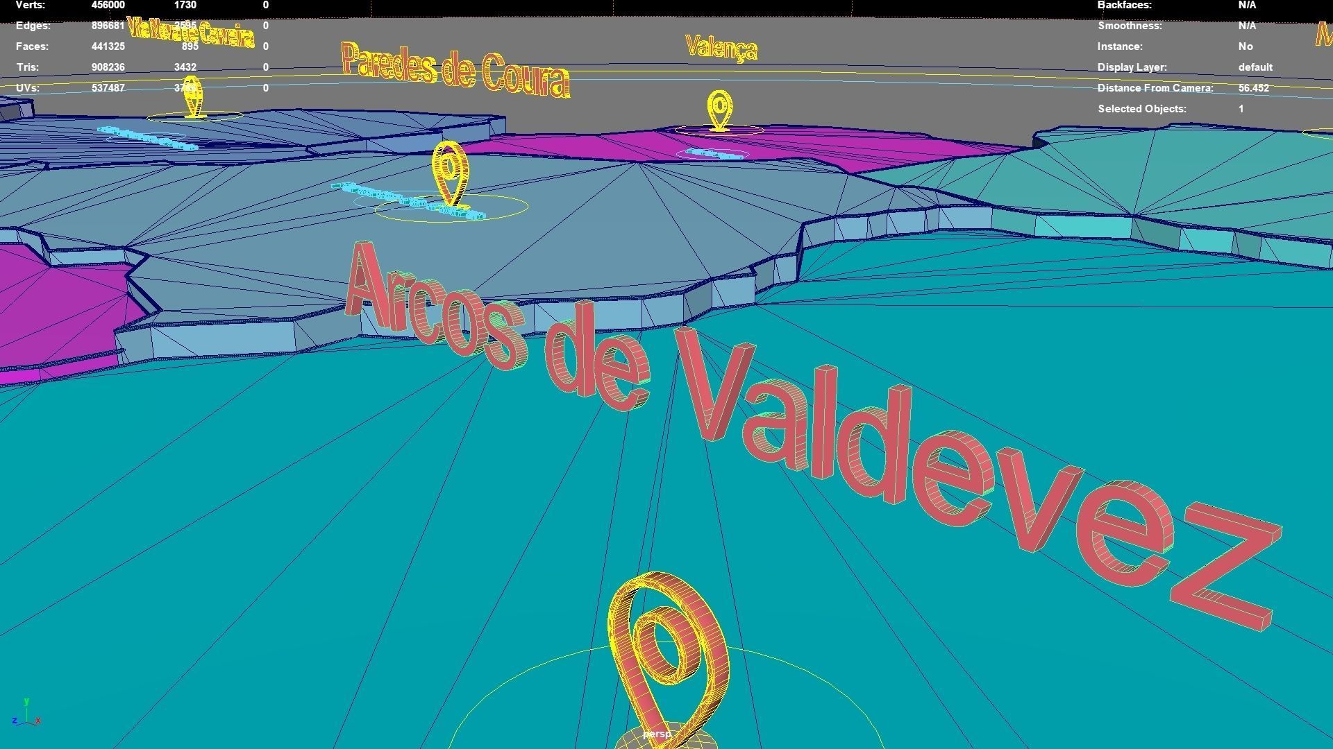 Viana do Castelo  Portugal map region geography political 3D model_9