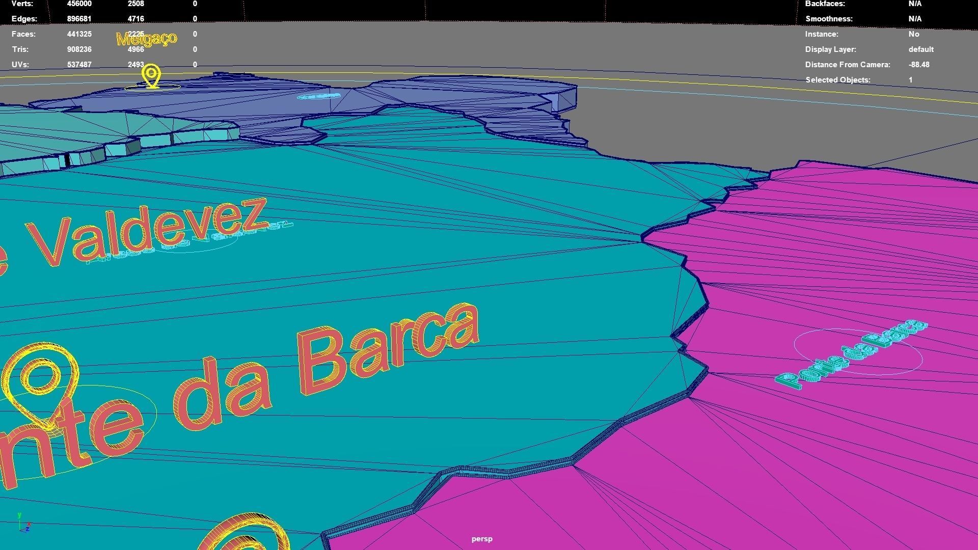 Viana do Castelo  Portugal map region geography political 3D model_7