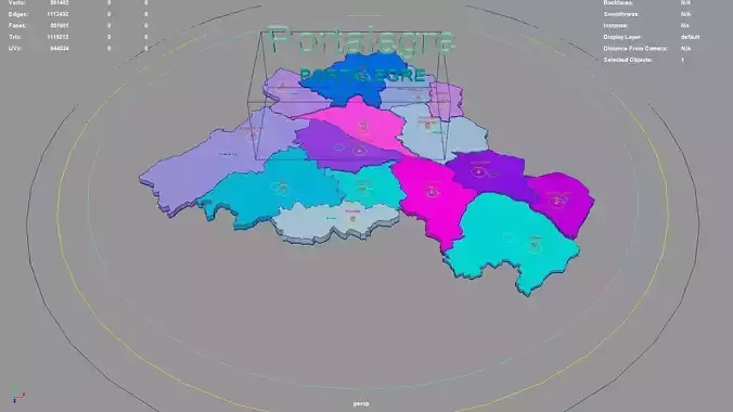 Portalegre  Portugal map region geography political geographic