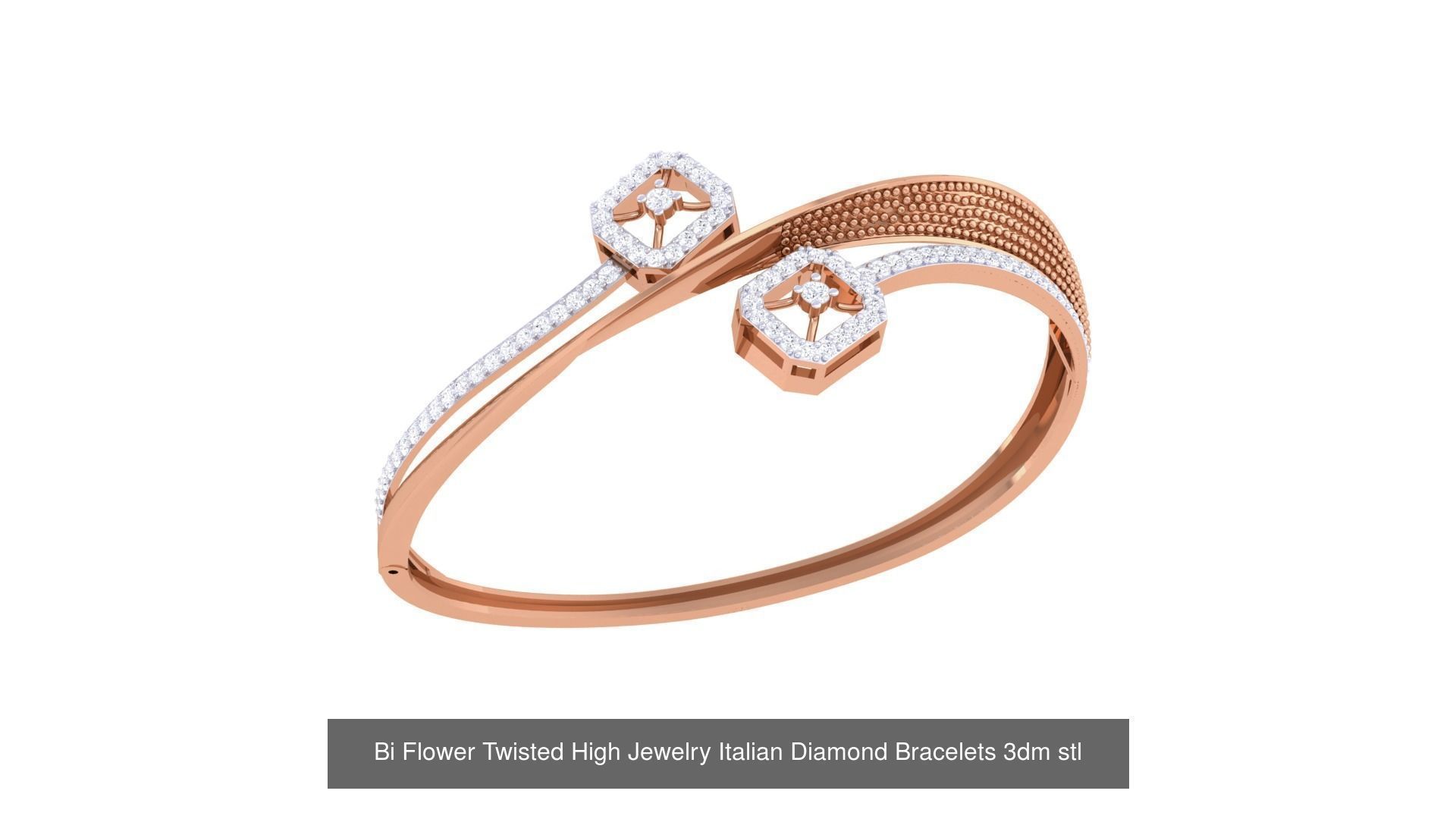 11 Twisted Diamond Bracelets 3dm renders 3D Model Collection_5