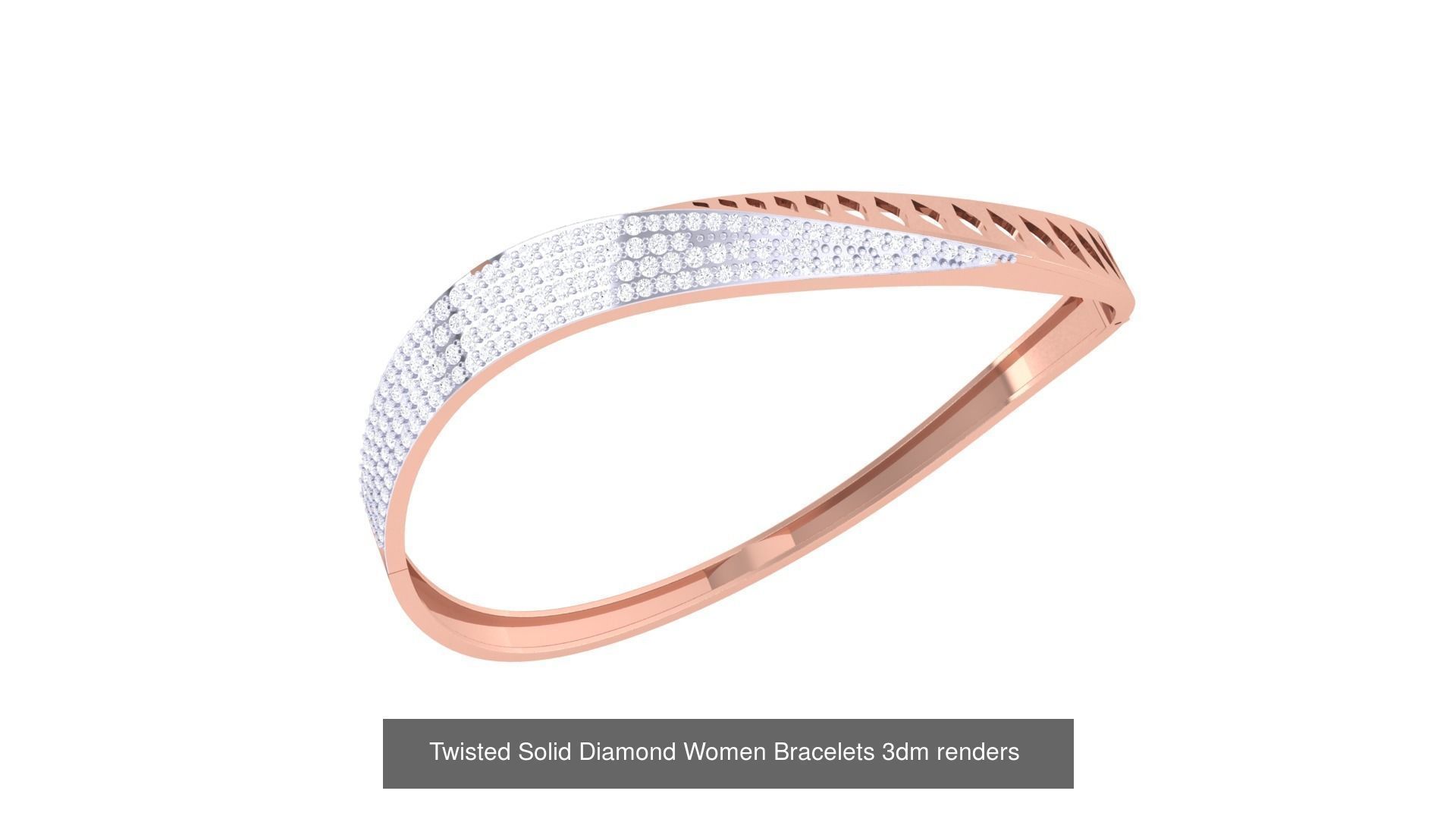 11 Twisted Diamond Bracelets 3dm renders 3D Model Collection_2