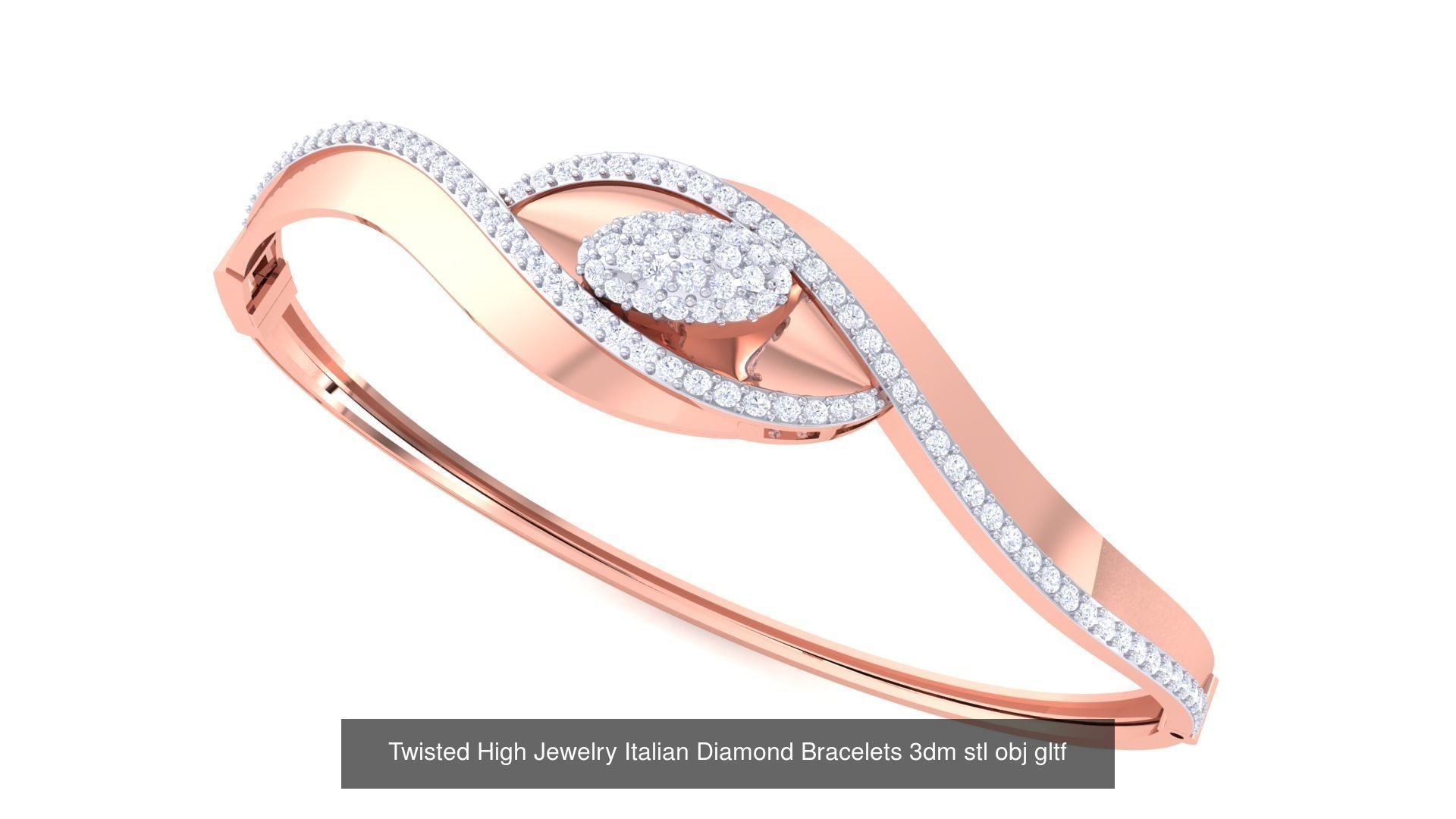 11 Twisted Diamond Bracelets 3dm renders 3D Model Collection_9