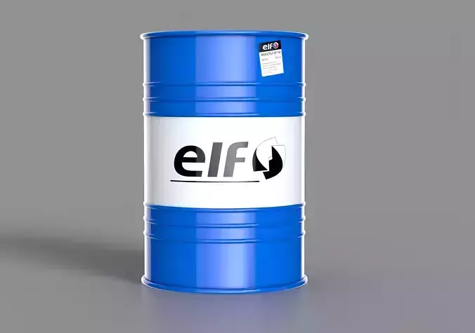Realistic ELF Oil Barrel 3D Model Low-poly 3D model