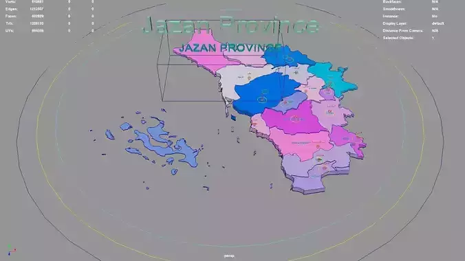 Jazan Province  Saudi Arabia map region geography political