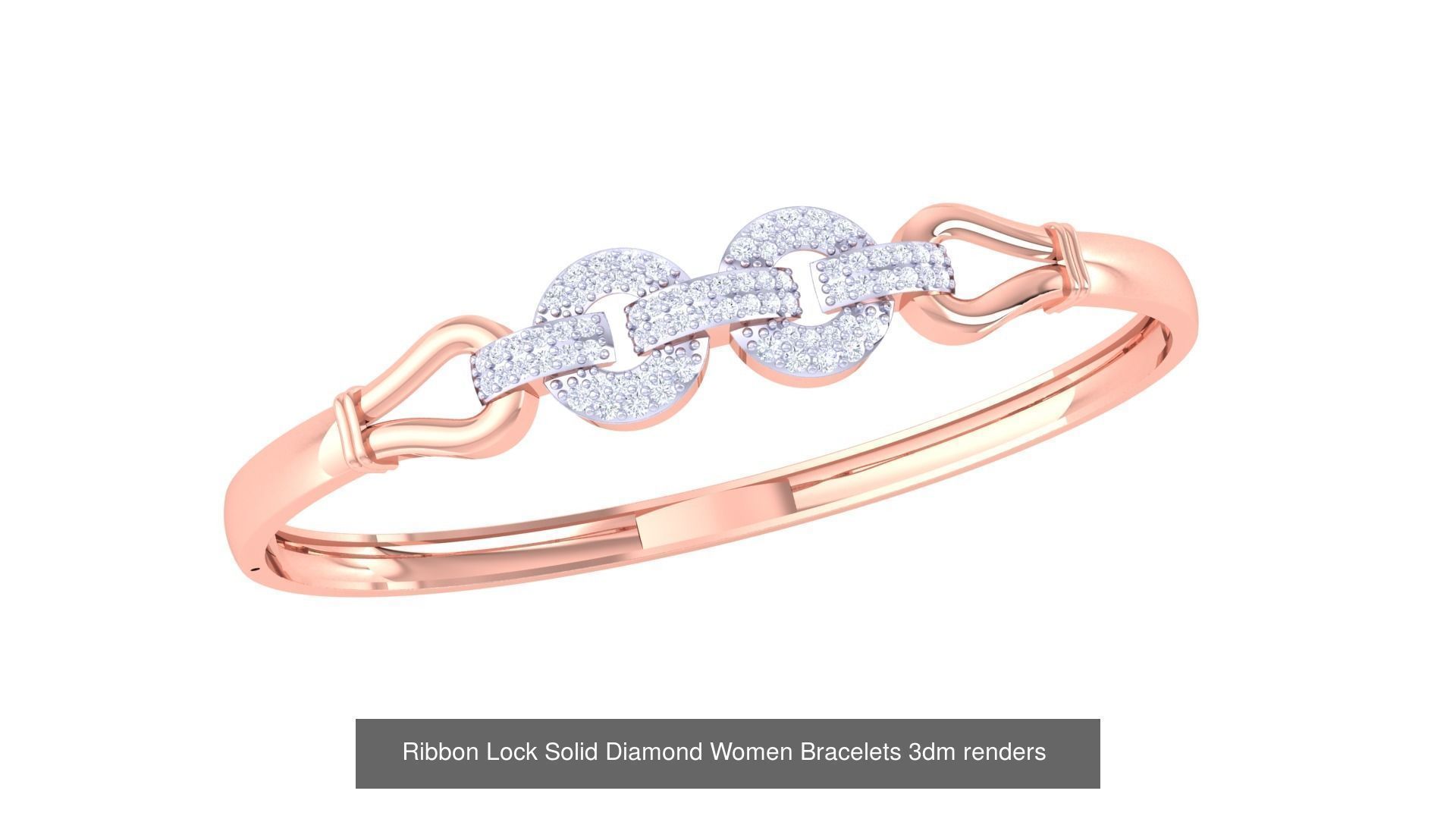 8 Loop Lock  High Jewelry Italian Diamond Bracelets 3D Model Collection_3