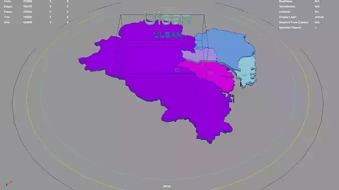 Ulsan  South Korea map region geography political geographic
