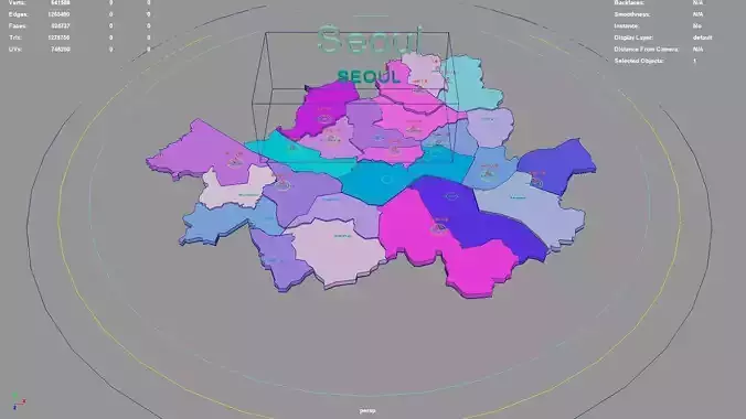 Seoul  South Korea map region geography political geographic